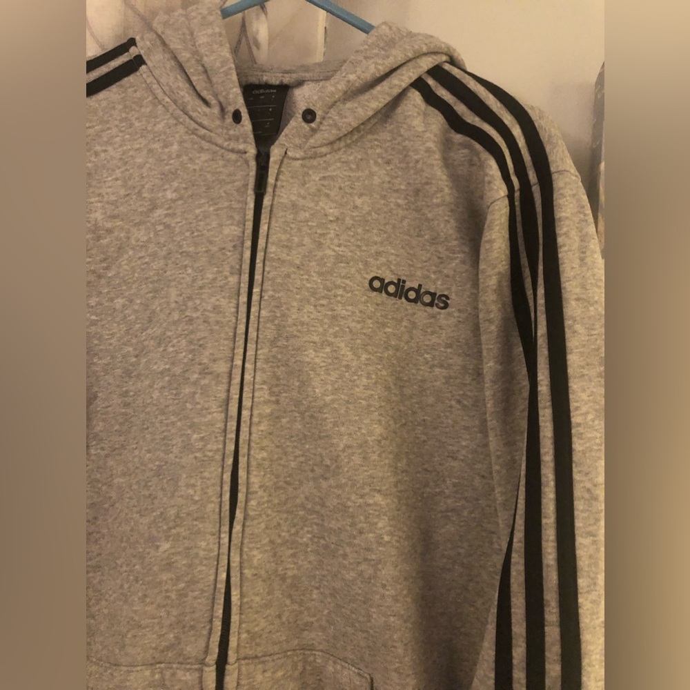 Adidas Gray zip up sweatshirt